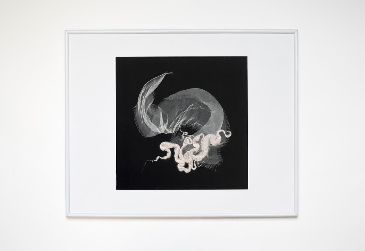 a framed textile piece